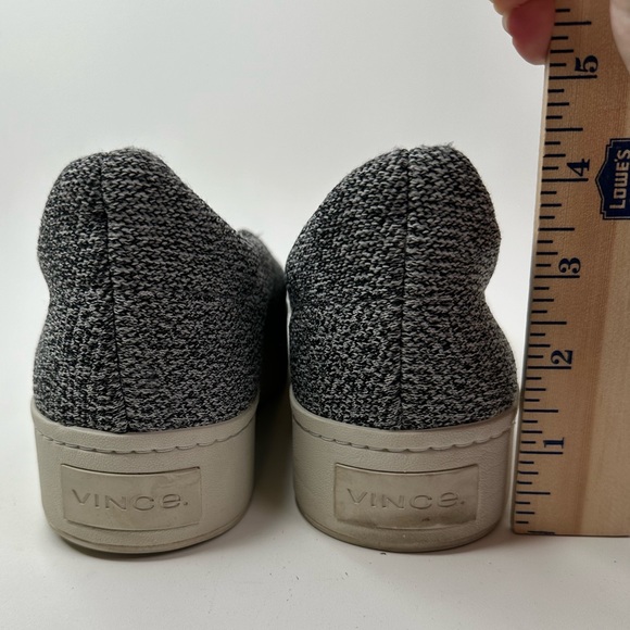 Vince Womens 8.5 Walsh Knit Platform Sneakers Shoes Grey Slip On Loafers Comfort - Picture 7 of 9